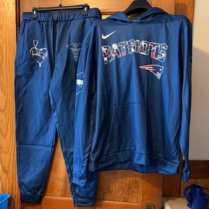 Off Brand Blue Patriots Hoodie and Joggers